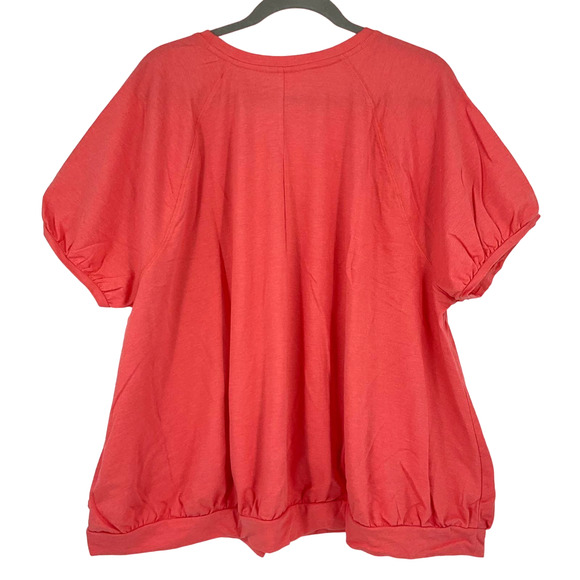 Lane Bryant Short Sleeve Top Orange Size 14/16 NWT - Picture 2 of 6